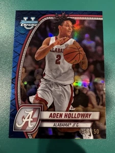 Aden Holloway 2024-25 Bowman University Cromo Rettiliano Blu Rifrattore #/150 - Foto 1 di 2