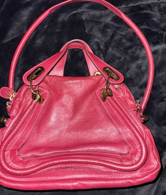 Bolso Chloé Paraty Rosa Berry - Cartera/Bolso de Hombro de Cuero Italiano Foto 1 de 4