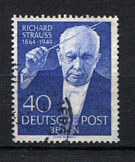 Alemania - Berlín: sello de Richard Strauss de 1954 - usado Foto 1 de 1