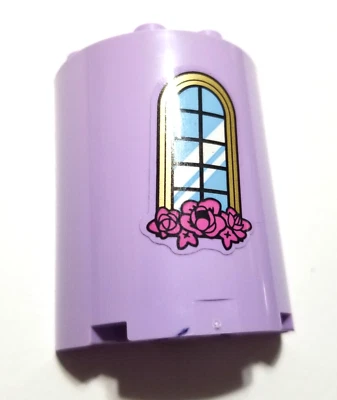 LEGO 6259 Half Round Wall Piece 2x4x4 Lavender Decorative Window Sticker - Image 1 of 4