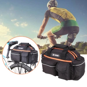 Waterproof Bicycle Rear Bag Cycling Seat Rack Storage Trunk Handbag Pannier 15L - Picture 1 of 10