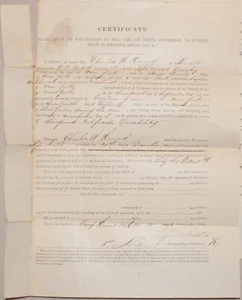 Bürgerkrieg Zahlungsurkunde - Gefreiter Charles W. Howard - Bild 1 von 3