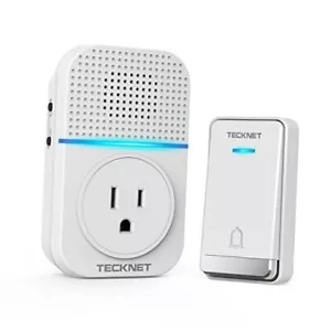 Wireless Doorbell, Self-Powered Plug-Through Door Bell, IP66 Waterproof White - Picture 1 of 7