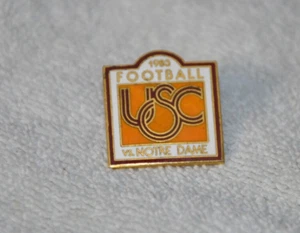 Vintage 1983 USC Trojans vs. NOTRE DAME Football Pin - Picture 1 of 2