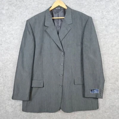 Blazer Di Palma Italia NUEVO Para Hombre Gris Rayas Talla 50R Poliéster Preppy Academia Foto 1 de 4