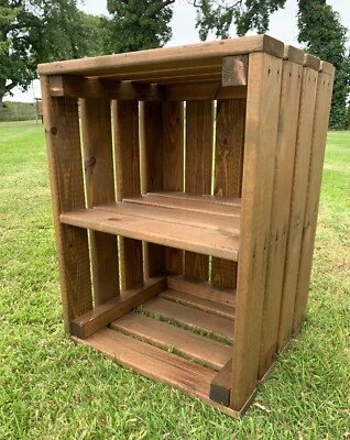 Large Wooden Apple Crate Fruit Box Storage Display Unit Shelf Heavy Duty - Image 1 of 4