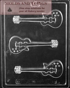 Guitar Electric Guitar chocolate candy mold- 2 mold - Picture 1 of 1
