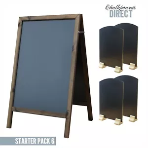PAVIMENTO DE MADERA GRANDE A TABLERO PAQUETE DE INICIO MESA TIZA LÍQUIDA (STARTER6) - Imagen 1 de 5