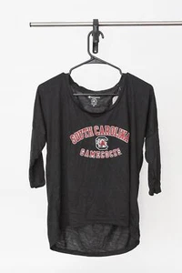 south carolina gamecocks black half sleeve women’s shirt - Picture 1 of 3