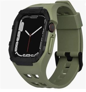 Rugged Apple Watch Band Bumper Case 44Mm 45Mm Sports Iwatch Series SE 8 7 6 5 4 - Picture 1 of 4