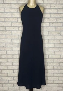 Vintage Evan Picone Dress Long Black Sleeveless Lined Bias Cut Evening Gown SZ 6 - Picture 1 of 14