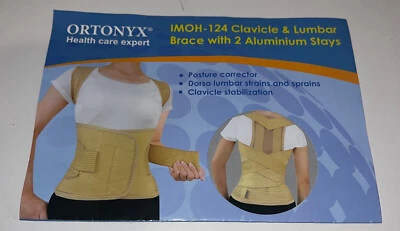 Soporte para clavícula y lumbar Ortonyx con 2 soportes de aluminio soporte trasero MEDIANO Foto 1 de 4