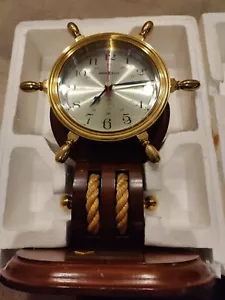 Howard Miller Britannia 12" Table Clock 613-467 Weather Maritime Brass Nautical - Picture 1 of 10