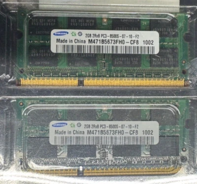 Samsung 2 GB SO-DIMM 1066 MHz DDR3 SDRAM Memory (M471B5673EH1-CF8) (Z7) - Image 1 of 2