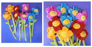 Fiori peluche smile margherita fiore di velluto cm 40, scegli colori mazzo - Foto 1 di 5