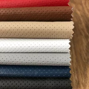 Perforated Faux Leather Vinyl Quality Fabric For Upholstery Accessories Per M - Picture 1 of 30