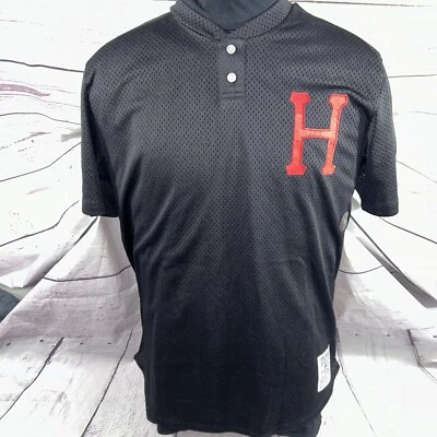 Jersey Huf Worldwide Collection Negro Hombre Talla Grande Bordado  Foto 1 de 4