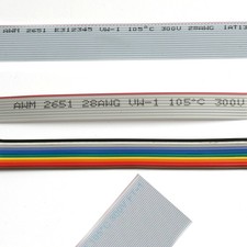 Multi Way Flat Ribbon Cable Wire  9 10 16 40 ways   1.27mm or 1.4mm pitch