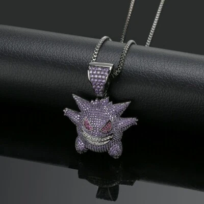  Pokemon Gengar Purple Necklace - Great Gift - Rhinestone - Image 1 of 4