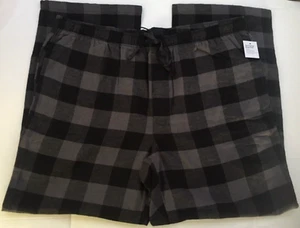 Mens Flannel Sleep/Lounge Pants Gray Black Buffalo Plaid 3XLT - Picture 1 of 2