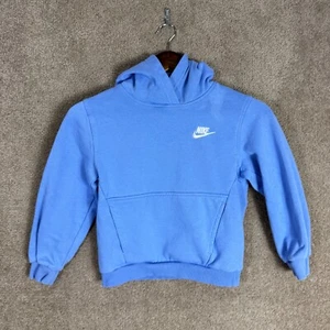 Nike Sportswear Club Hoodie Boys' Kids Small S Blue Fleece Pullover Sweatshirt - Picture 1 of 9