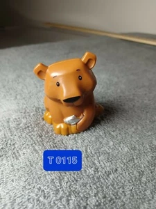Fisher Price Little People Share & Care Zoo or Safari Brown Bear with Fish New - Picture 1 of 6