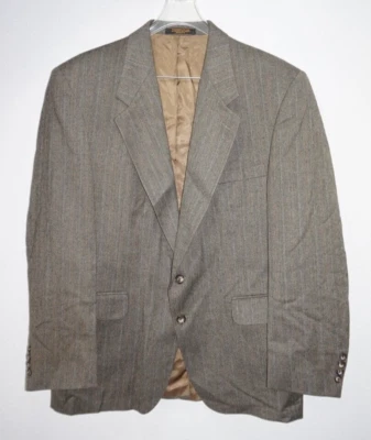 Blazer Abrigo Hombre Evan Picone Taupe Multicolor Espiga Cuadros Talla 43R Foto 1 de 4