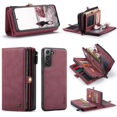 CaseMe018 Luxury Leather Magnetic Wallet Card Flip Case Cover For Mobile Phones - Image 1 of 4