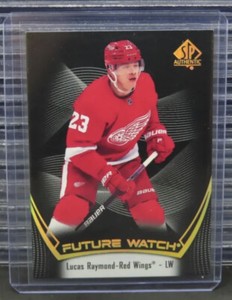 2021-22 UD SP Authentic #149 Lucas Raymond Black Future Watch Rookie Card RC SSP