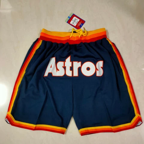 New Houston Astros  Baseball shorts Men Deep Blue Shorts Size:S-3XL Cover