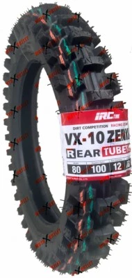 IRC 80/100-12 Tire Rear Dirt Bike VX-10 MX CRF110 KLX110 TTR110 65SX YZ65 T10526 - Image 1 of 4