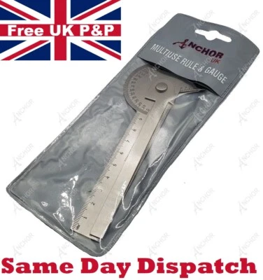 ANCHOR ENGINEERS GAUGE BEVEL PROTRACTOR SQUARE RULE RULER ANGLE FINDER MEASURE UK