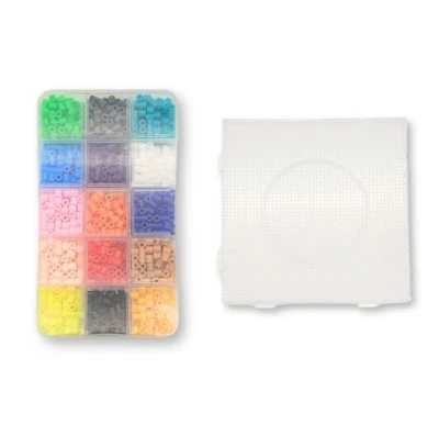 Bügelperlen Set 5 x 5mm , Steckplatte für Bügelperlen 140x140x7.5 mm - Bild 1 von 3