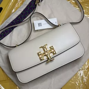 Tory Burch NWT Eleanor E/W Small Convertible Shoulder Bag New Cream 89644 - Picture 1 of 7