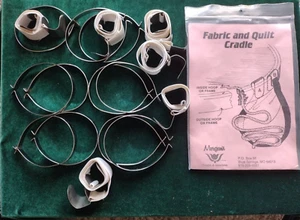 Posten Vintage Retro Stoff und Quilt Wiege - Chrom Oval Fahrrad Clips Riemen - Bild 1 von 2