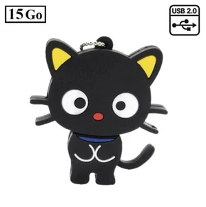 Clé USB 2.0 Flash Drive 15 Go 15Go Chat Noir (Réf 3) - Afbeelding 1 van 6