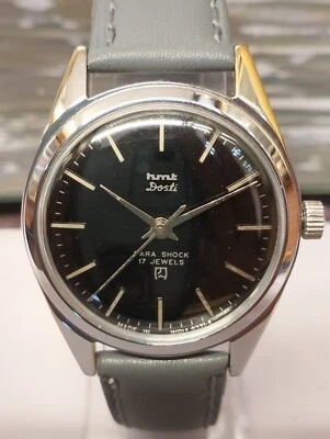 RARE HMT DOSTI WINDING BLACK DIAL 057096 INDIA MEN'S FULL WORKING VINTAGE WATCH - Image 1 of 4