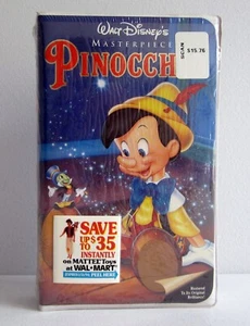Vtg Disney’s Pinocchio VHS Video Tape Masterpiece Brand New Factory Sealed Rare - Picture 1 of 6