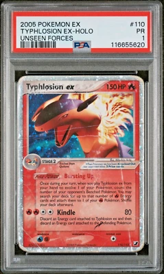 PSA 1 PR 2005 Pokemon EX Unseen Forces Typhlosion EX Holo Foil 110/115 - Image 1 of 2