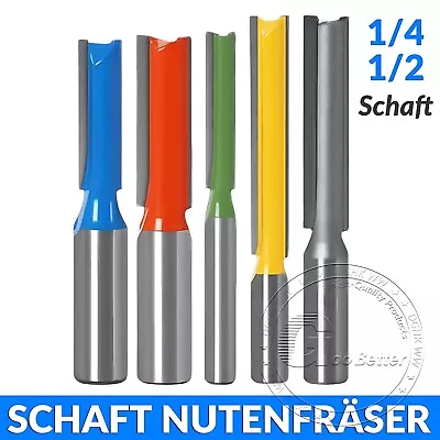 Schaft Nutenfräser Oberfräse Bündigfräser Schaftfräser Holzfräser Nutfräsen - Bild 1 von 4
