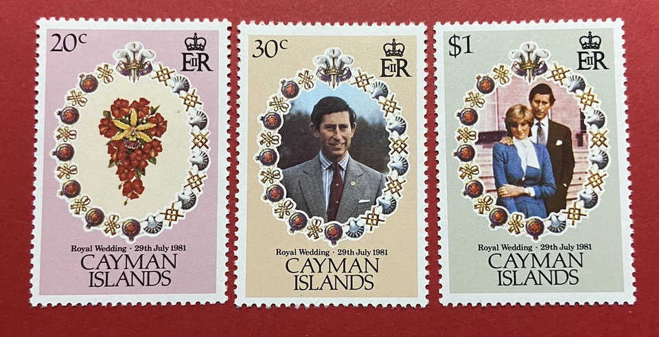 CAYMAN ISLANDS. #471-73. Wedding Of Charles And Diana, 1981. 3 Issues MNH - Image 1 of 1