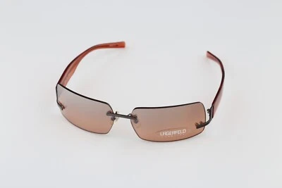 Gafas de sol Lagerfeld 4522 14 2, vintage años 2000 sin montura rectangular envolvente para mujer, nuevas de stock Foto 1 de 4