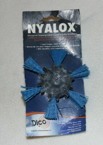 Dico Nyalox Flap Brush 4” Blue Medium Fine Grit Abrasive Nylon Bristle Brushes - Picture 1 of 4