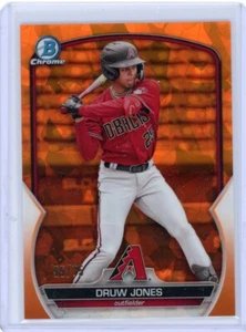 2023 Bowman Chrome Sapphire Druw Jones Orange Refractor #40/75 Diamondbacks - Bild 1 von 2