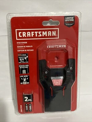 Buscador de pernos de metal y madera Craftsman OEM 3/4" profundidad de escaneo CMHT77620 SELLADO NUEVO Foto 1 de 4