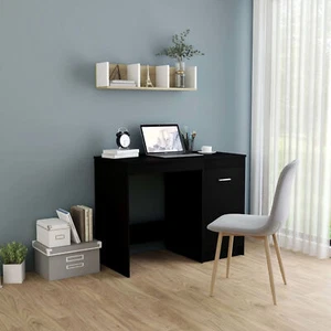 Desk Black 100x50x76 Chipboard H9E2 - Picture 1 of 9