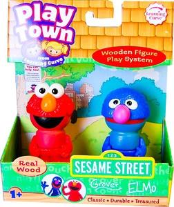 Elmo Grover Sesame Street Action Figure Wooden Toys Set child development play - Picture 1 of 1