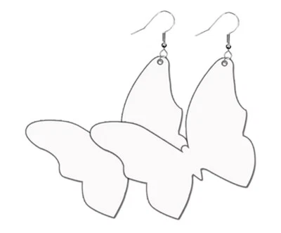 Pendiente de sublimación en blanco MDF de doble cara para ganchos de impresión por sublimación Inc. Foto 1 de 4