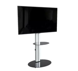 AVF Eno Column TV Stand with Bracket - Silver & Black - Max 55" TV - New Other - Picture 1 of 4