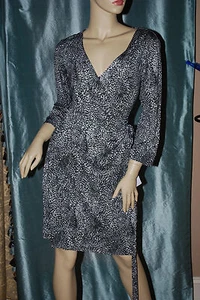 DIANE VON FURSTENBURG NWT TIGER RAIN NEW JULIAN TWO WRAP DRESS 12  - Picture 1 of 9